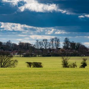 Across the fields to Bredfield