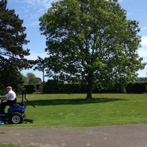 Mowing the village green